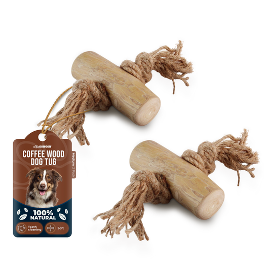 2 Pack Coffee Wood Tug for Dogs