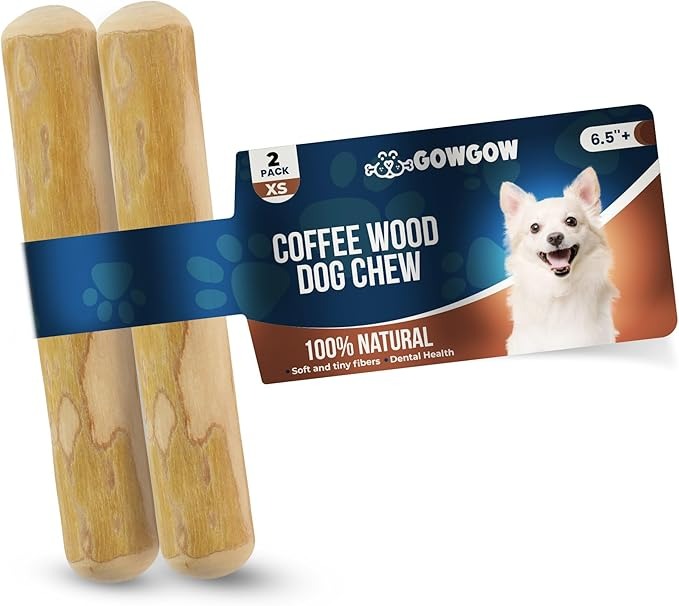 Coffee Wood Dog Chew Stick 2 Pack - GowGow Store