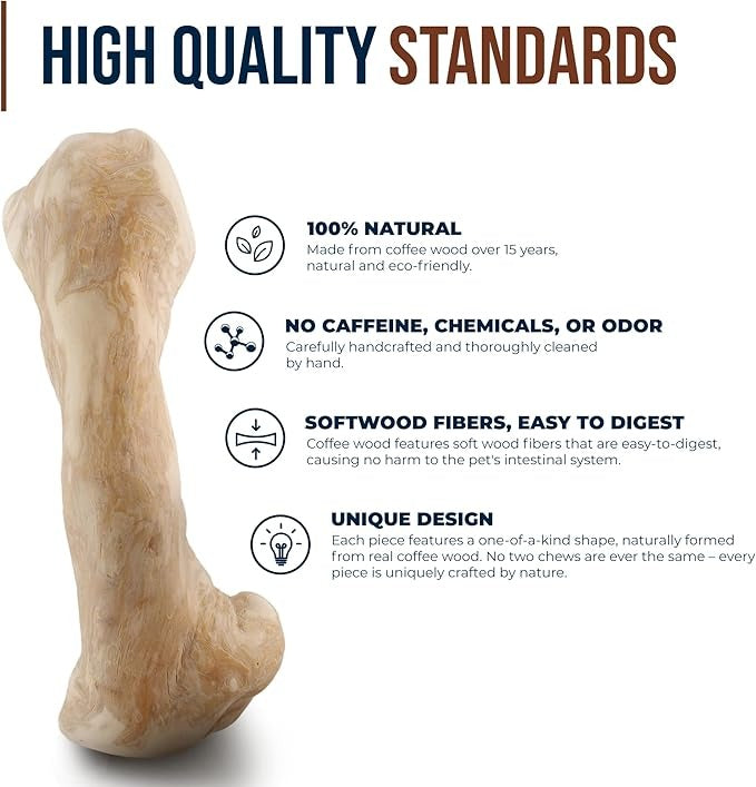 Coffee Wood Dog Chew Sticks - GowGow Store