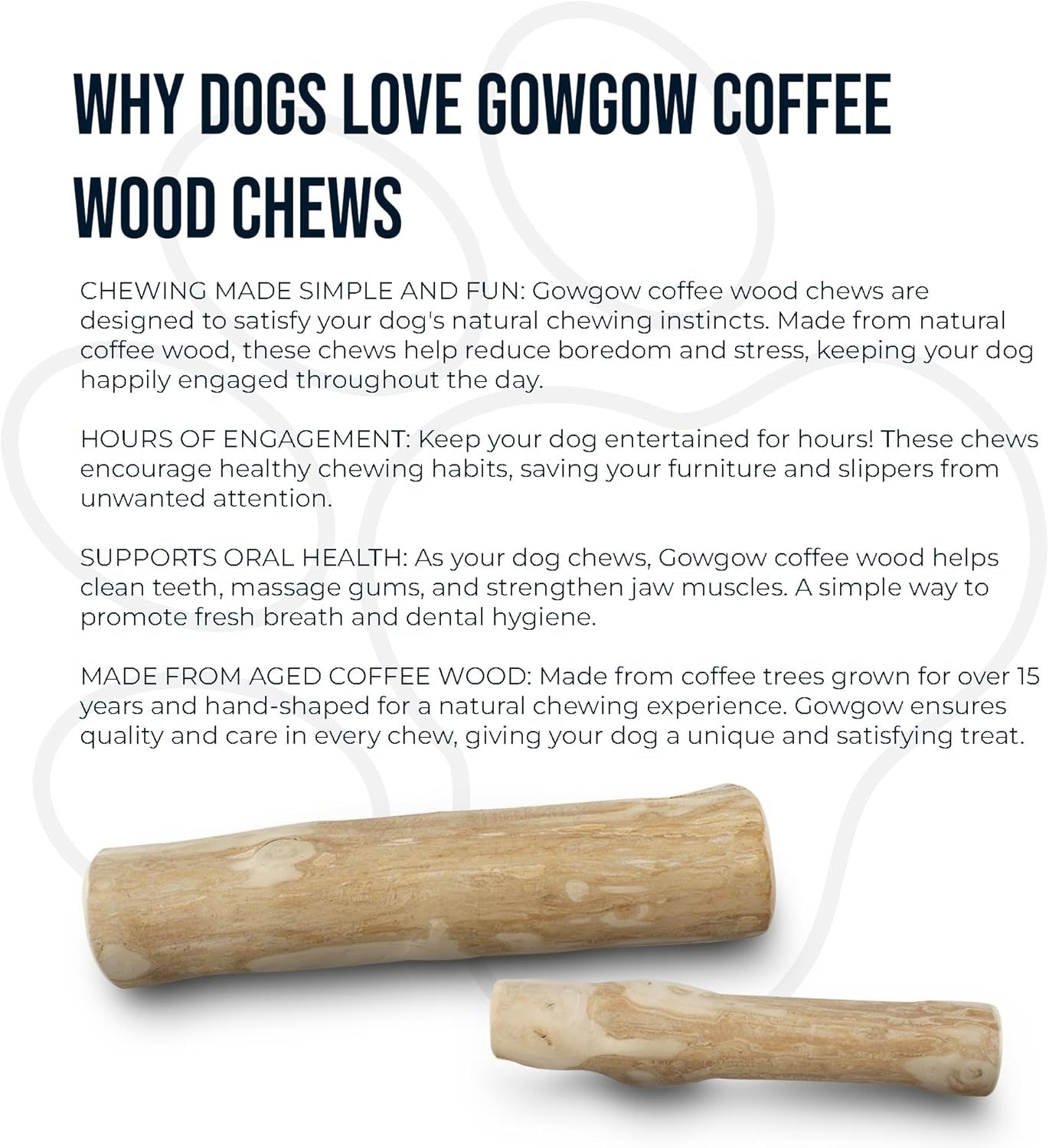 Coffee Wood Dog Chew 1 Pack - GowGow Store