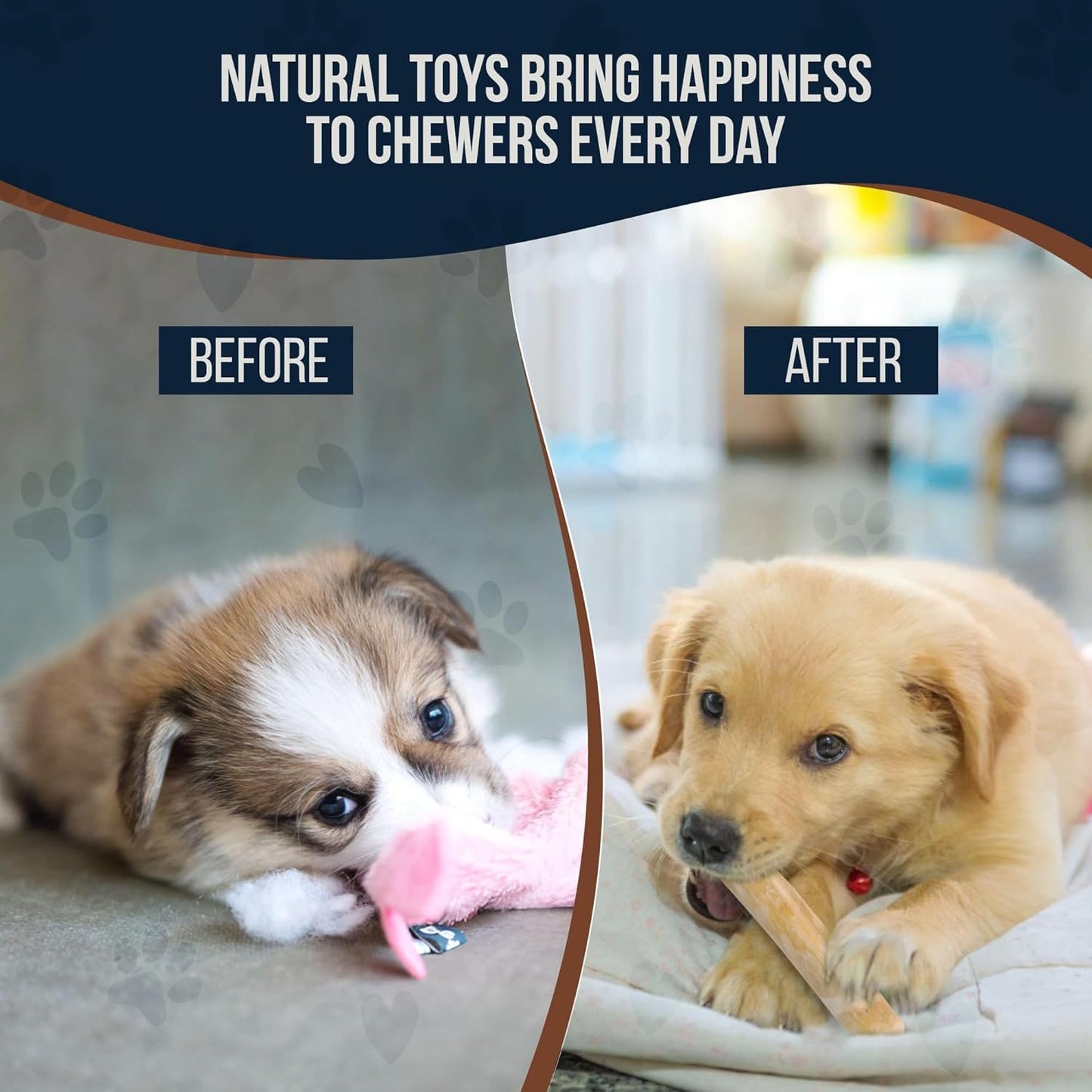 4 Pack Real Coffee Wood Stick for Dogs 15-40 lbs