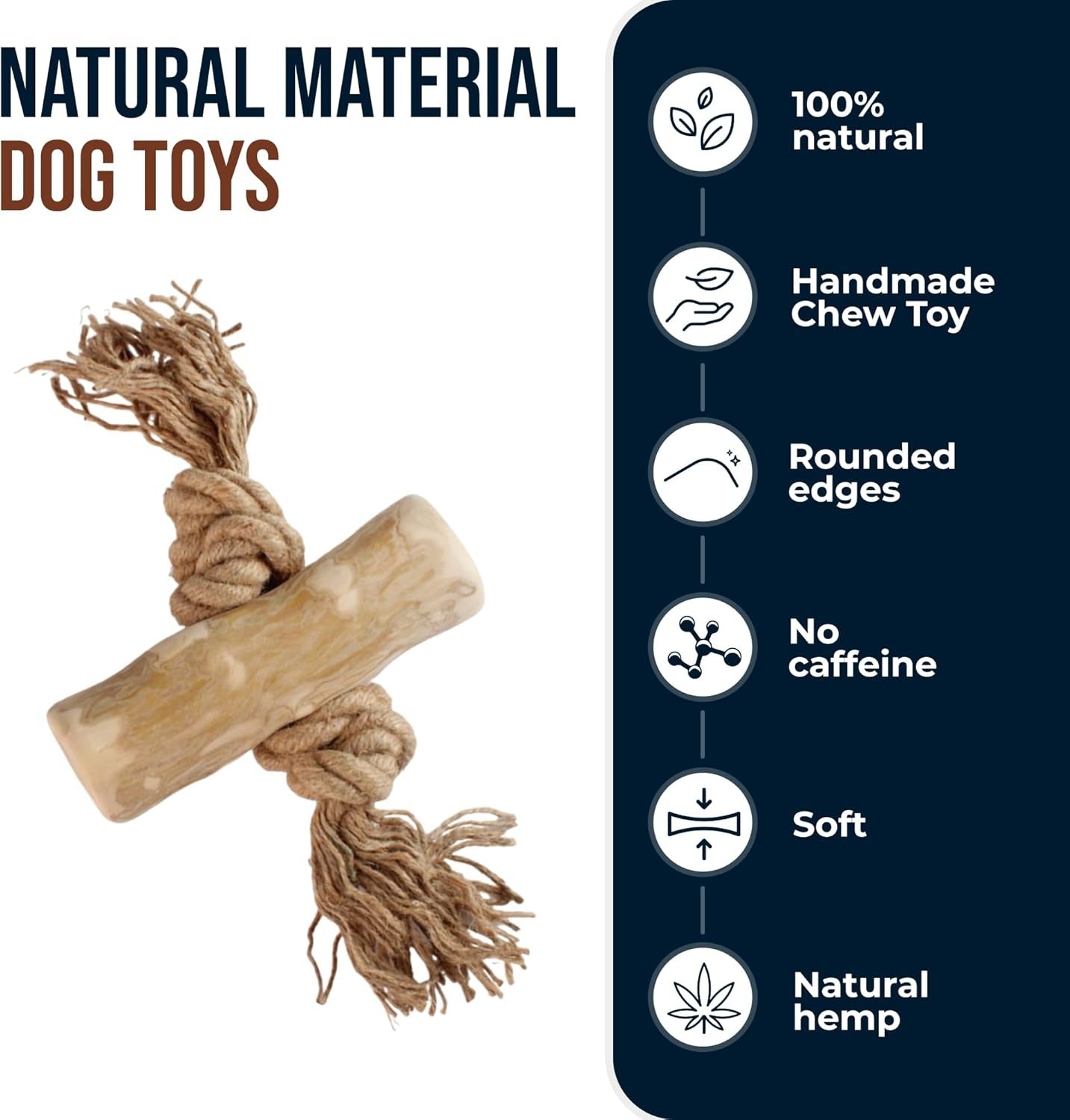 2 Pack Coffee Wood Tug for Dogs - Gowgow Store
