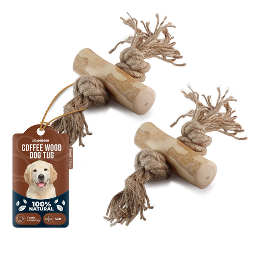 2 Pack Coffee Wood Tug for Dogs