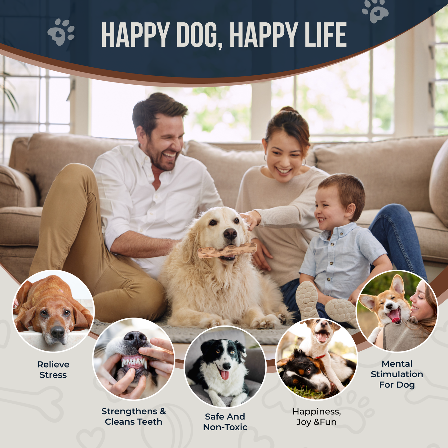 Coffee Wood Dog Chew Stick 2 Pack