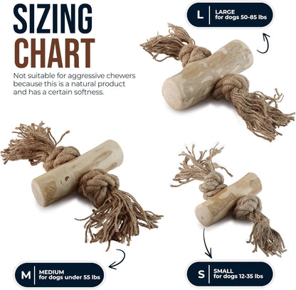 2 Pack Coffee Wood Tug for Dogs