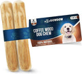 Coffee Wood Dog Chew Stick, 2 Pack Size Small, Dog Teeth Cleaning & Relieve Stress, Organic Toys