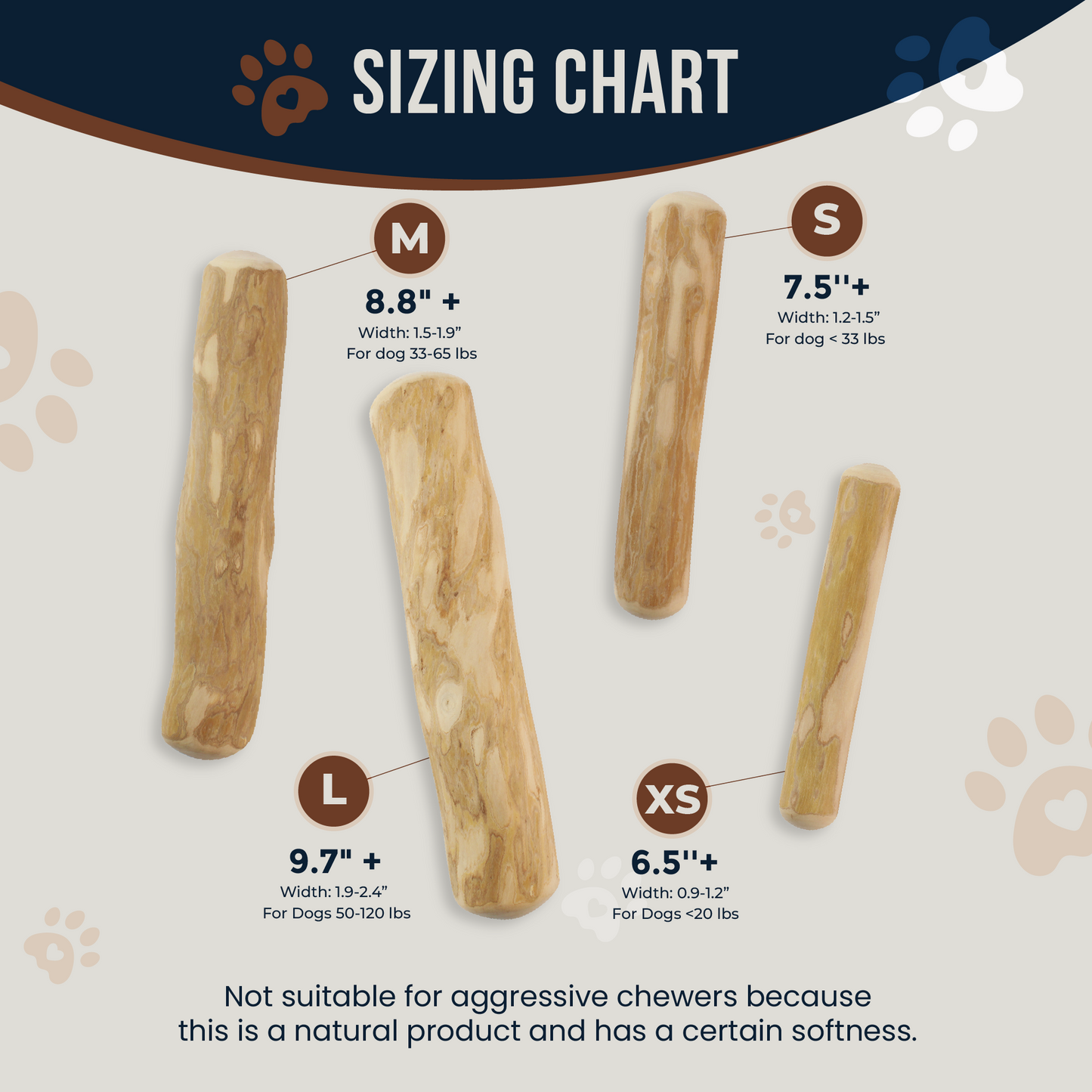 Coffee Wood Dog Chew Stick 2 Pack