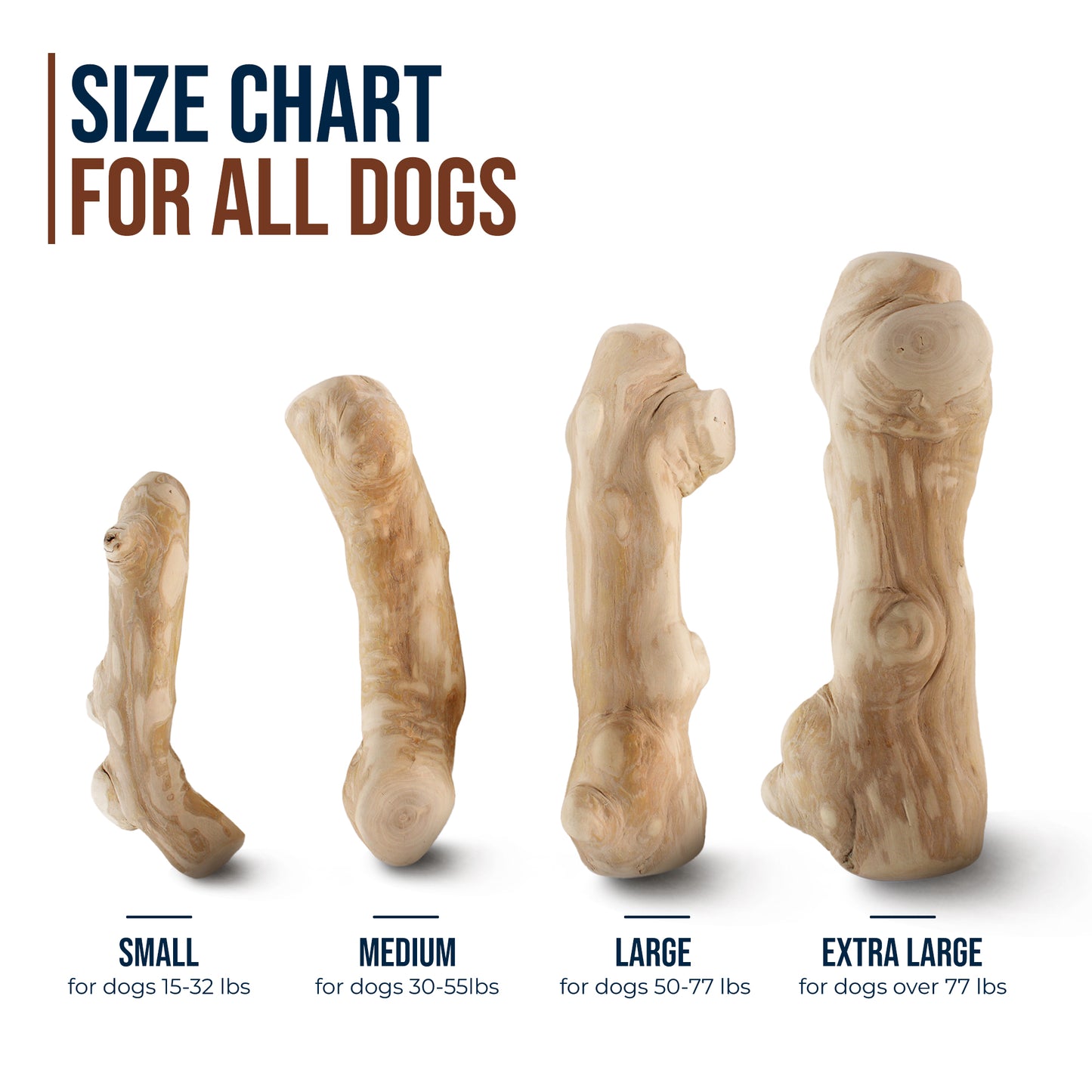 Knots Coffee Wood Dog Chew Sticks