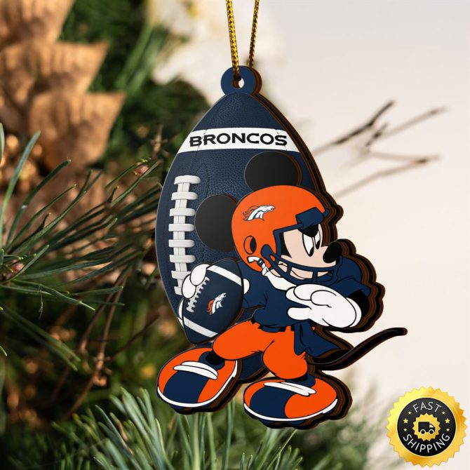 NFL Denver Broncos Mickey Mouse Christmas Ornament