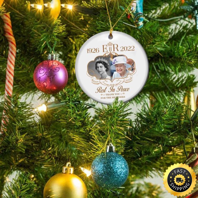 Queen Elizabeth 1926 -2022 Thank You For The Memories Queen Elizabeth Christmas Ornament