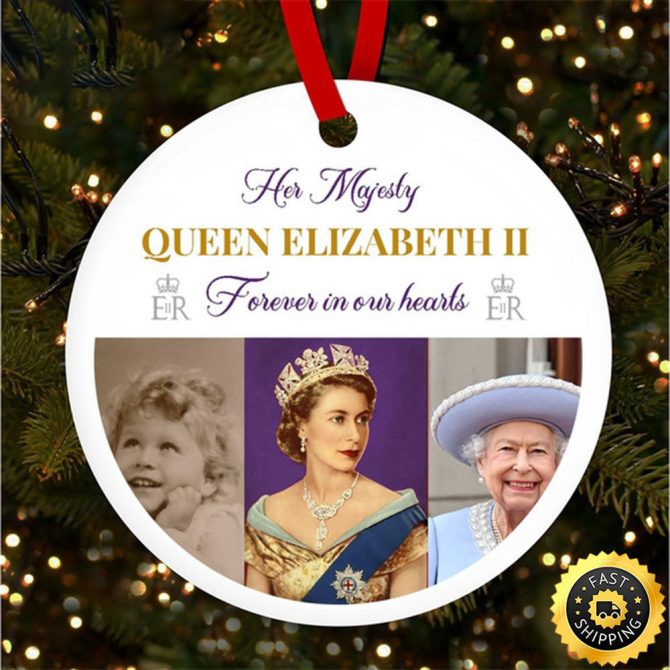 Queen Elizabeth Memorial Philip Queen Elizabeth Christmas Tree Ornament