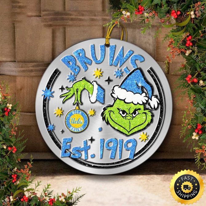 UCLA Bruins Grinch Circle Ornaments Christmas