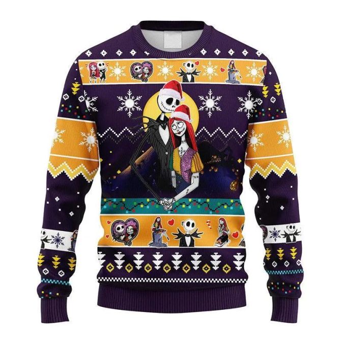 Jack And Sally In Love Nightmare Before Christmas Ugly Sweater