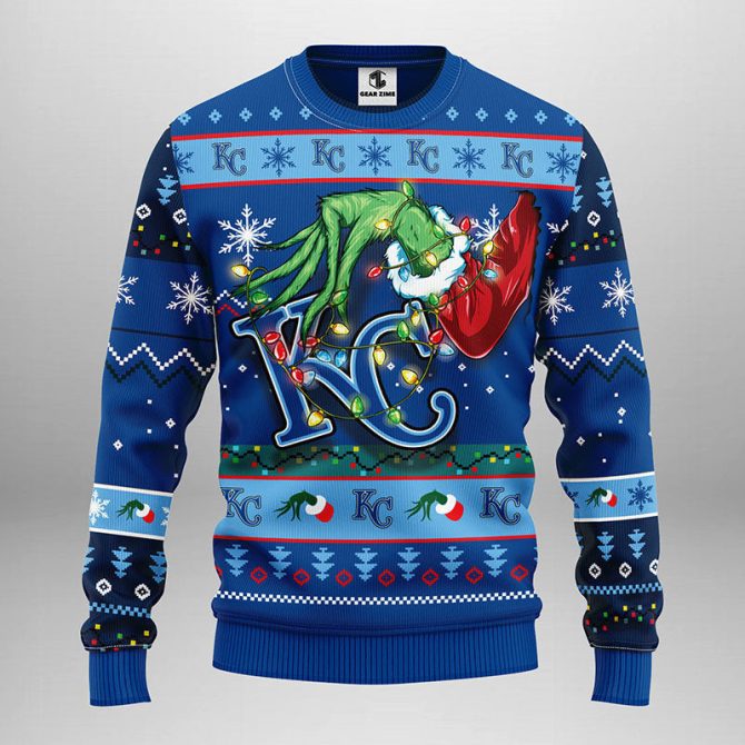 Kansas City Royals Grinch Ugly Christmas Sweater, Grinch Xmas Sweater