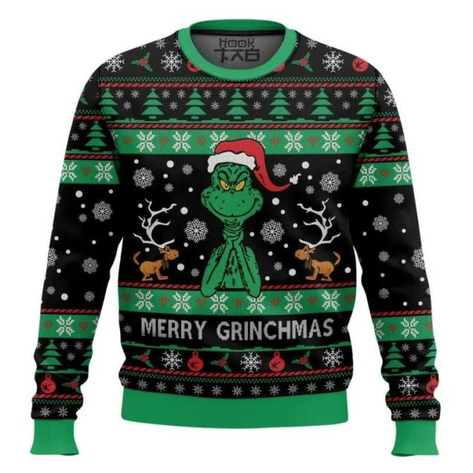 Merry Grinchmas Ugly Sweater Ugly Sweater, Grinch Holiday Sweater