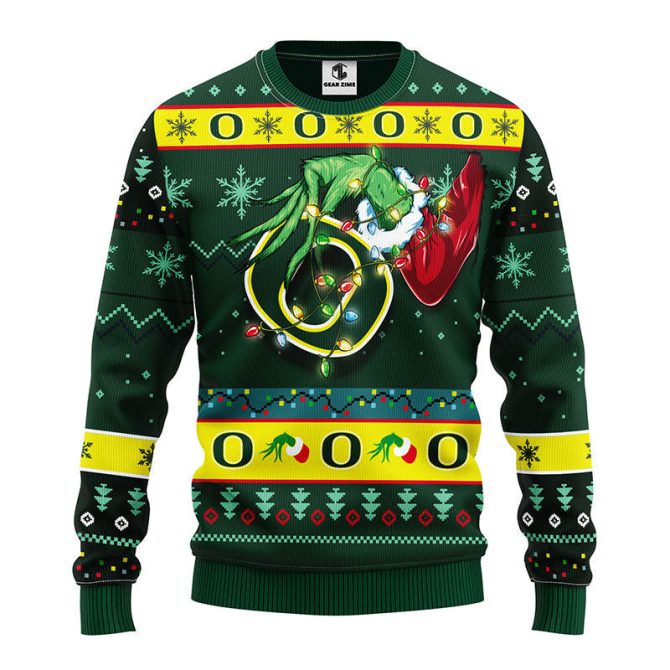 Oregon Ducks Grinch Ugly Christmas Sweater