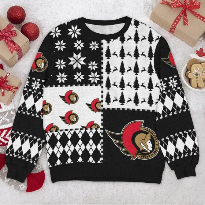 Ottawa Senators NHL Ugly Christmas Sweater, NHL Christmas Sweater