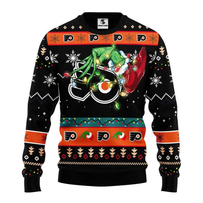 Philadelphia Flyers Grinch Ugly Christmas Sweater