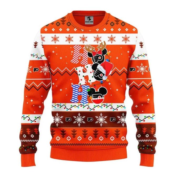 Philadelphia Flyers Hohoho Ugly Christmas Sweater, NHL Christmas Sweater