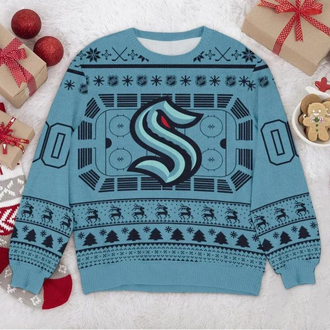 Seattle Kraken NHL Custom Ugly Christmas Sweater, NHL Christmas Sweater