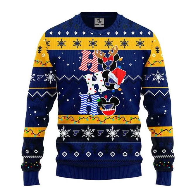 St. Louis Blues Hohoho Ugly Christmas Sweater, NHL Christmas Sweater