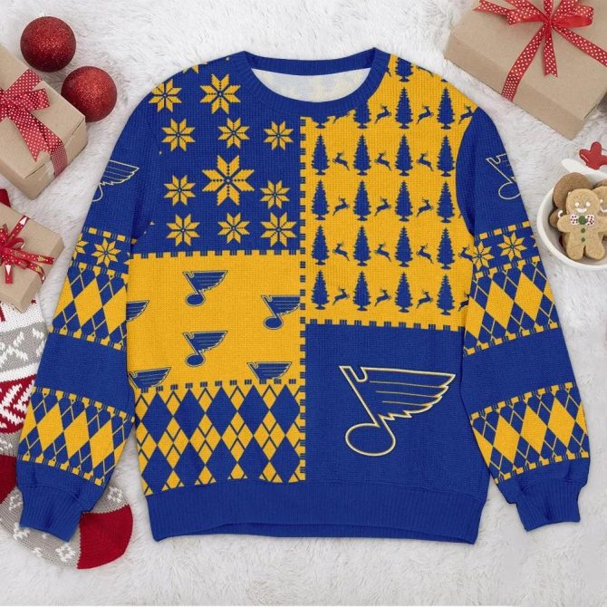 St. Louis Blues NHL Ugly Christmas Sweater, NHL Christmas Sweater