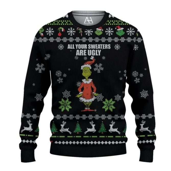 The Grinch Christmas Holiday Ugly Sweater, Grinch Holiday Sweater