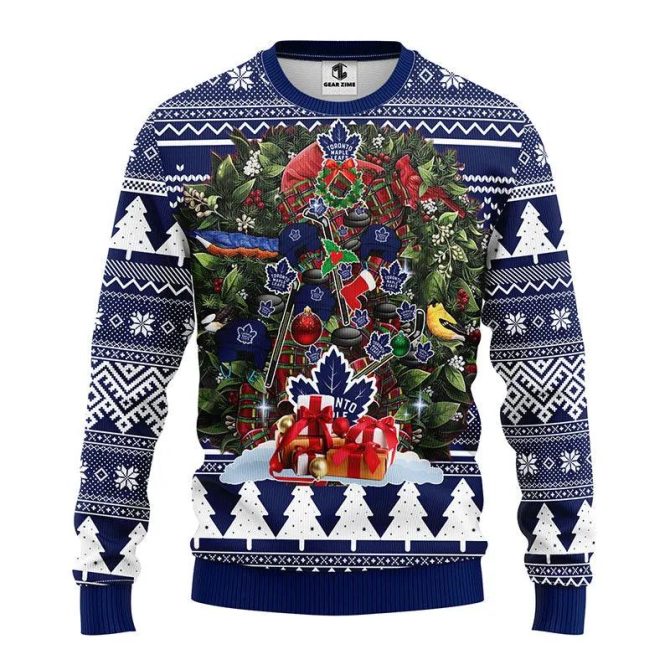 Toronto Maple Leafs Tree Christmas Ugly Sweater, NHL Christmas Sweater