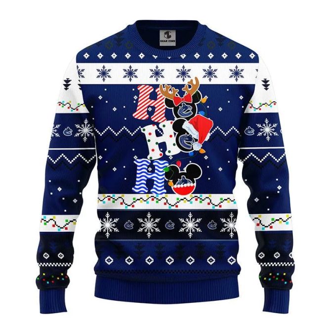Vancouver Canucks Hohoho Ugly Christmas Sweater, NHL Christmas Sweater