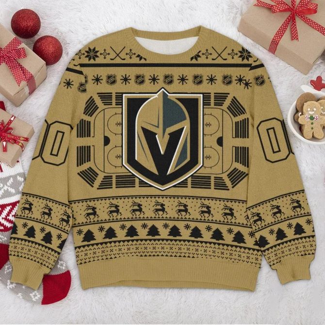 Vegas Golden Knights NHL Custom Ugly Christmas Sweater, NHL Christmas Sweater