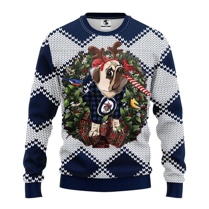 Winnipeg Jets Pub Dog Ugly Christmas Sweater, NHL Christmas Sweater
